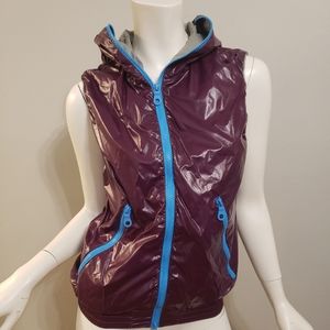 LKNW Duvetica WOMENS PURPLE VEST WITH HOOD